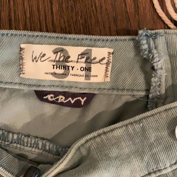 ❤️ Free People CRVY High-Rise Lace-Up Flare Size 31 CRVY Color Mint - Picture 11 of 12